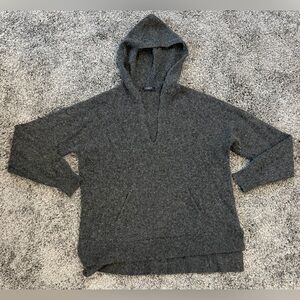 LUSSO Chloe Hooded Pullover 100% Cashmere Kangaroo Pocket Sweater S/M